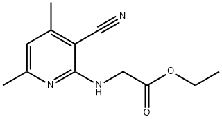 Ethyl (3-Cyano-4,6-dimethylpyridin-2-ylamino) acetate Struktur