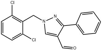 1-(2,6-DICHLOROBENZYL)-3-PHENYL-1H-PYRAZOLE-4-CARBALDEHYDE Struktur