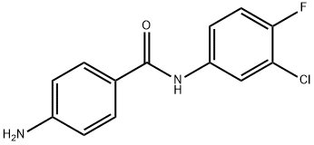 4-AMINO-N-(3-CHLORO-4-FLUOROPHENYL)BENZAMIDE Struktur