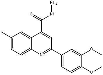 2-(3,4-DIMETHOXYPHENYL)-6-METHYLQUINOLINE-4-CARBOHYDRAZIDE Struktur