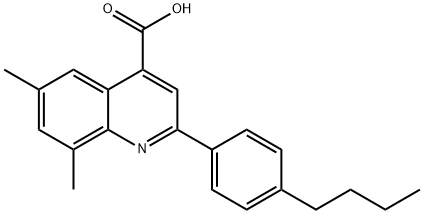 2-(4-BUTYLPHENYL)-6,8-DIMETHYLQUINOLINE-4-CARBOXYLIC ACID Struktur