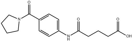 5-OXO-5-[4-(1-PYRROLIDINYLCARBONYL)ANILINO]-PENTANOIC ACID Struktur