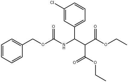 diethyl 2-[{[(benzyloxy)carbonyl]amino}(3-chlorophenyl)methyl]malonate Struktur