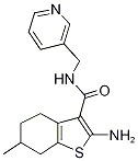 2-Amino-6-methyl-N-(pyridin-3-ylmethyl)-4,5,6,7-tetrahydro-1-benzothiophene-3-car Struktur