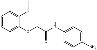 N-(4-Aminophenyl)-2-(2-methoxyphenoxy)propanamide Struktur