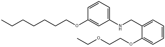 N-[2-(2-Ethoxyethoxy)benzyl]-3-(heptyloxy)aniline Struktur