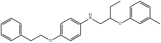 N-[2-(3-Methylphenoxy)butyl]-4-(phenethyloxy)-aniline Struktur