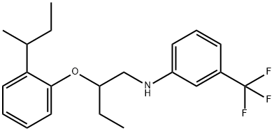 N-{2-[2-(sec-Butyl)phenoxy]butyl}-3-(trifluoromethyl)aniline Struktur