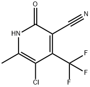 5-chloro-2-hydroxy-6-methyl-4-(trifluoromethyl)nicotinonitrile Struktur