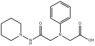 [[2-oxo-2-(piperidin-1-ylamino)ethyl](phenyl)amino]acetic acid Struktur