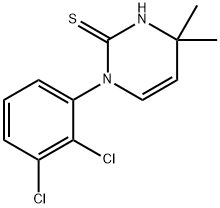 1-(2,3-dichlorophenyl)-4,4-dimethyl-1,4-dihydropyrimidine-2-thiol Struktur