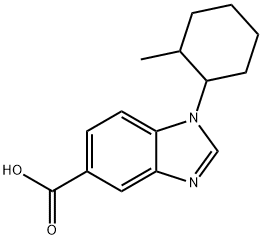 1-(2-methylcyclohexyl)-1H-benzimidazole-5-carboxylic acid Struktur