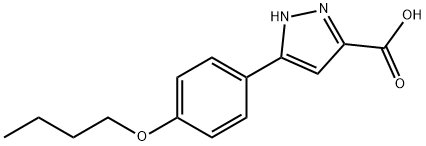 3-(4-butoxyphenyl)-1H-pyrazole-5-carboxylic acid Struktur