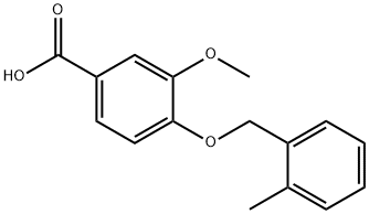 3-methoxy-4-[(2-methylbenzyl)oxy]benzoic acid Struktur