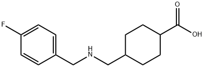 4-{[(4-fluorobenzyl)amino]methyl}cyclohexanecarboxylic acid Struktur