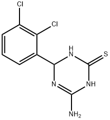 4-amino-6-(2,3-dichlorophenyl)-1,6-dihydro-1,3,5-triazine-2-thiol Struktur