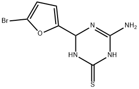 4-amino-6-(5-bromo-2-furyl)-1,6-dihydro-1,3,5-triazine-2-thiol Struktur