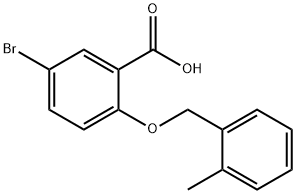 5-bromo-2-[(2-methylbenzyl)oxy]benzoic acid Struktur