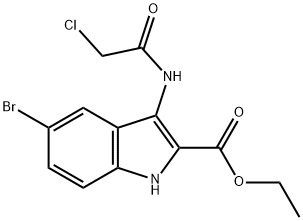 ethyl 5-bromo-3-[(chloroacetyl)amino]-1H-indole-2-carboxylate Struktur