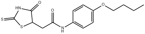 N-(4-butoxyphenyl)-2-(2-mercapto-4-oxo-4,5-dihydro-1,3-thiazol-5-yl)acetamide Struktur