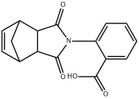 2-(1,3-dioxo-1,3,3a,4,7,7a-hexahydro-2H-4,7-methanoisoindol-2-yl)benzoic acid Struktur