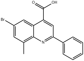 6-bromo-8-methyl-2-phenylquinoline-4-carboxylic acid Struktur