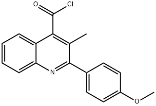 2-(4-methoxyphenyl)-3-methylquinoline-4-carbonyl chloride Struktur