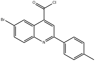 6-bromo-2-(4-methylphenyl)quinoline-4-carbonyl chloride Struktur