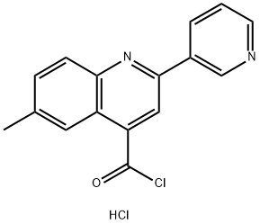 6-methyl-2-pyridin-3-ylquinoline-4-carbonyl chloride hydrochloride Struktur