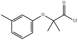 2-methyl-2-(3-methylphenoxy)propanoyl chloride Struktur