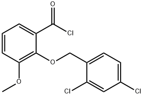 2-[(2,4-dichlorobenzyl)oxy]-3-methoxybenzoyl chloride Struktur