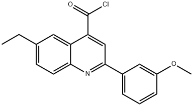 6-ethyl-2-(3-methoxyphenyl)quinoline-4-carbonyl chloride Struktur