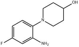 1-(2-Amino-4-fluorophenyl)-4-piperidinol Struktur