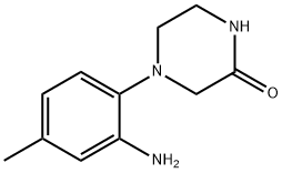 4-(2-Amino-4-methylphenyl)-2-piperazinone Struktur