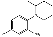 5-Bromo-2-(2-methyl-1-piperidinyl)aniline Struktur