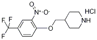 4-{[2-Nitro-4-(trifluoromethyl)phenoxy]-methyl}piperidine hydrochloride Struktur