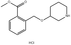 Methyl 2-[(3-piperidinyloxy)methyl]benzoatehydrochloride Struktur