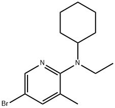 N-(5-Bromo-3-methyl-2-pyridinyl)-N-cyclohexyl-N-ethylamine Struktur