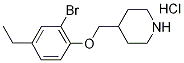 4-[(2-Bromo-4-ethylphenoxy)methyl]piperidinehydrochloride Struktur