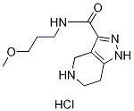 N-(3-Methoxypropyl)-4,5,6,7-tetrahydro-1H-pyrazolo[4,3-c]pyridine-3-carboxamide hydrochloride Struktur