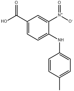 3-Nitro-4-(4-toluidino)benzoic acid Struktur