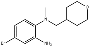 4-Bromo-N~1~-methyl-N~1~-(tetrahydro-2H-pyran-4-ylmethyl)-1,2-benzenediamine Struktur