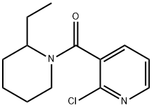 (2-Chloro-3-pyridinyl)(2-ethyl-1-piperidinyl)-methanone Struktur