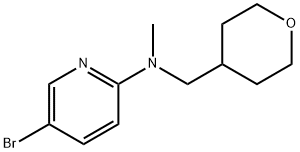 5-Bromo-N-methyl-N-(tetrahydro-2H-pyran-4-ylmethyl)-2-pyridinamine Struktur