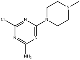 4-Chloro-6-(4-methyl-1-piperazinyl)-1,3,5-triazin-2-amine Struktur