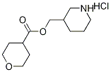 3-Piperidinylmethyl tetrahydro-2H-pyran-4-carboxylate hydrochloride Struktur