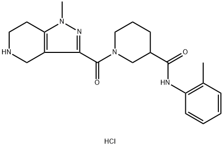 N-(2-Methylphenyl)-1-[(1-methyl-4,5,6,7-tetrahydro-1H-pyrazolo[4,3-c]pyridin-3-yl)carbonyl]piperidin Struktur