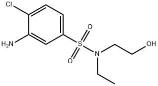 3-Amino-4-chloro-N-ethyl-N-(2-hydroxyethyl)-benzenesulfonamide Struktur