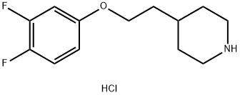 4-[2-(3,4-Difluorophenoxy)ethyl]piperidinehydrochloride Struktur