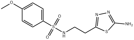 benzenesulfonamide, N-[2-(5-amino-1,3,4-thiadiazol-2-yl)et Struktur